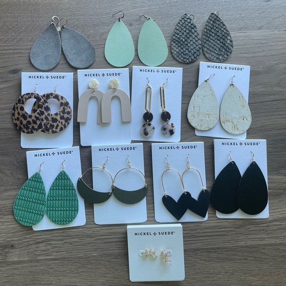 Nickel & Suede Jewelry - Nickel + Suede Women's Earring Set - Assorted Colors